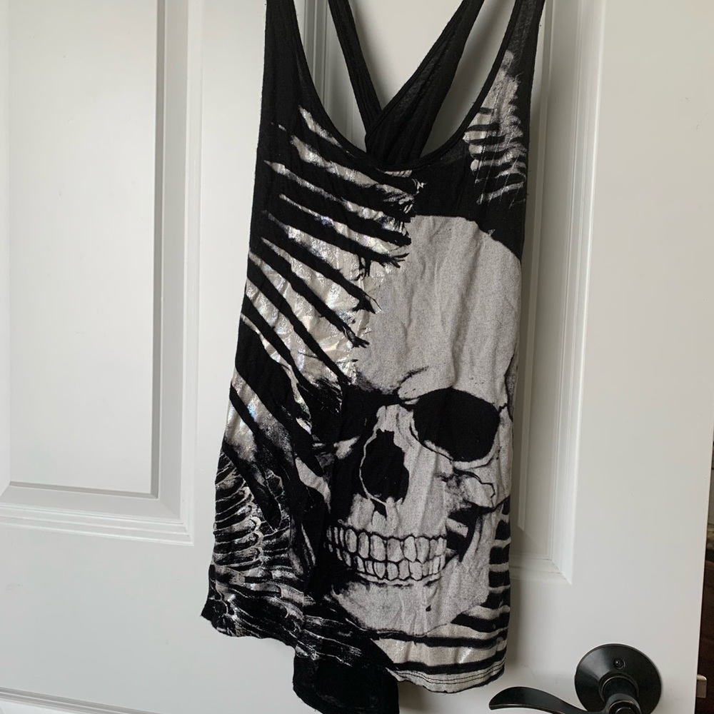 Skull Tank Top by Teenage Runaway - Picture 2 of 4